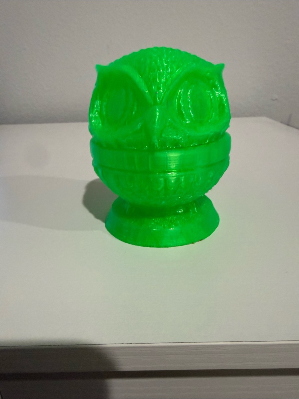 3D printed UV Green Owl Fairy lamp (not glass)
